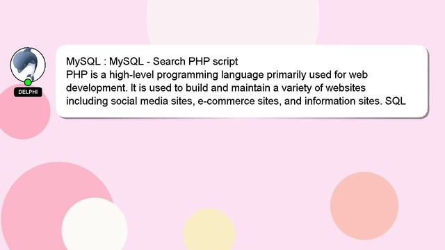 MySQL : MySQL - Search PHP script смотреть онлайн