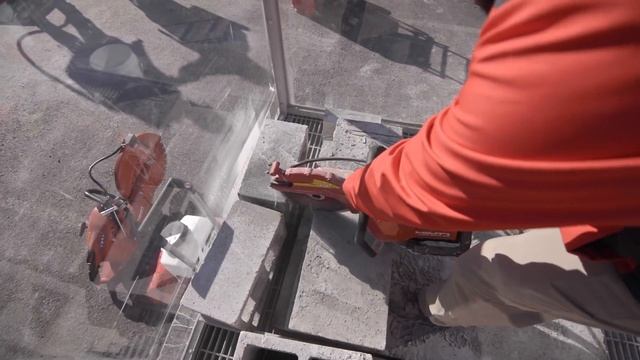 Demonstration of Hilti Nuron DSH 600-22 Cordless Cut-off Saw for cutting concrete, masonry, metal смотреть онлайн