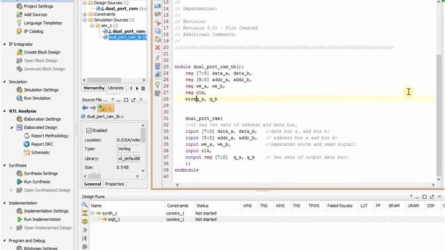 Verilog Tutorial 07: Dual Port Ram