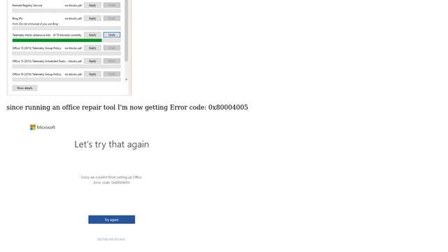 blocked activating office 365 cant access internet 0x80004005 смотреть онлайн