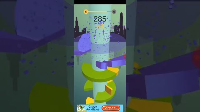 Обзор игры "Helix Jump" смотреть онлайн