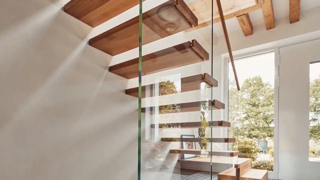 Oak cantilever staircase by HOKON / Консольная лестница из дуба /Kragarmtreppe aus wilder Eiche смотреть онлайн