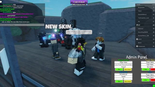 Roblox NPC Tower Defense - Skibidi Toilet Skins смотреть онлайн