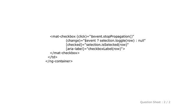 HTML : Angular Material table: unbind checkbox click from row смотреть онлайн