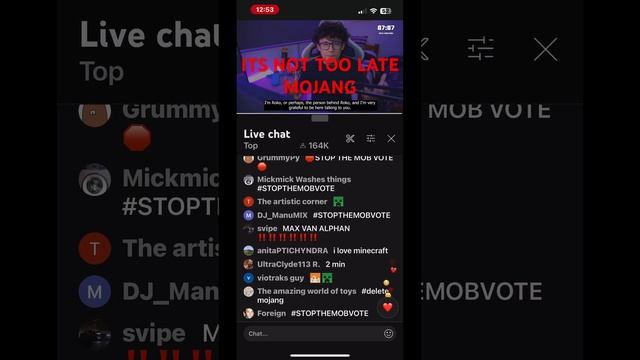 STOP THE MOB VOTE #minecraft #stopthemobvote #mojang смотреть онлайн