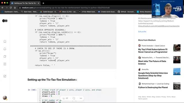 Setting up TicTacToe for Reinforcement Learning смотреть онлайн