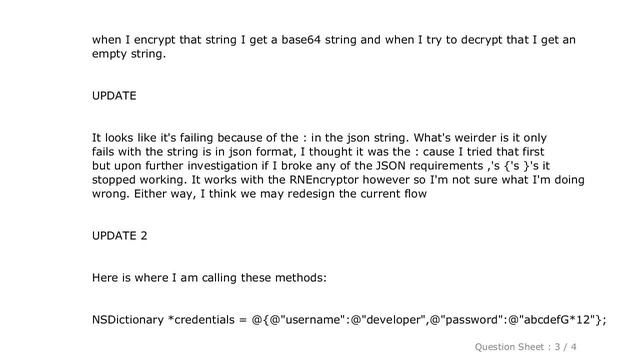 iOS : RNCryptor not working with JSON string смотреть онлайн