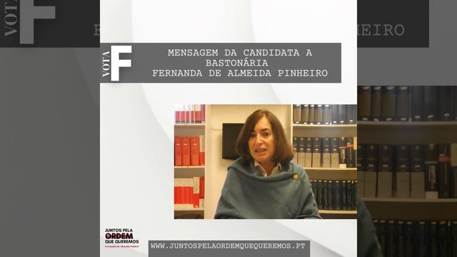 Mensagem da Candidata a Bastonária - Fernanda de Almeida Pinheiro смотреть онлайн
