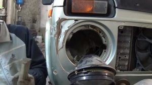 Кузовной ремонт. Рихтовка крыла и панели на Ниве. body repair.