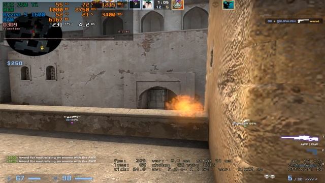 CS:GO : GTX 750 Ti + Ryzen 5 1600 смотреть онлайн