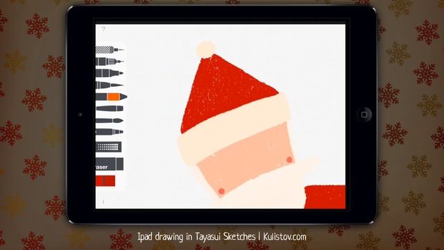 Sketch Santa on Ipad in Sketche app | Скетч Деда Мороза (Санты) в приложение Sketche смотреть онлайн