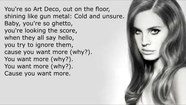 Art Deco - Lana Del Rey (With Lyrics)