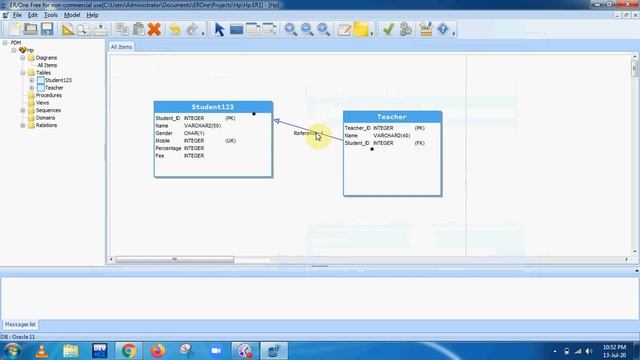 Foreign Key in Oracle Using ERone смотреть онлайн