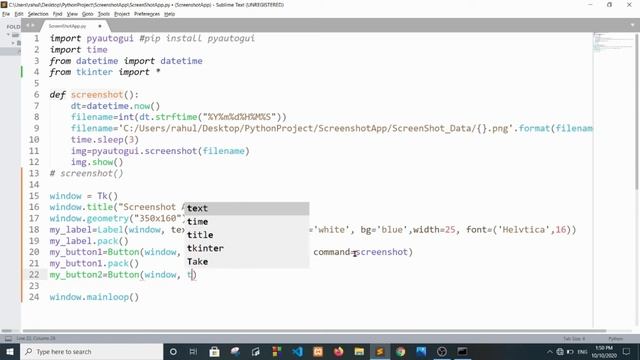 Python Project - 02 Screenshot App in Python | Screenshot GUI App In Python смотреть онлайн