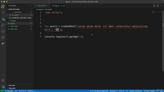 JavaScript Critical Parts 0805 Exercise Start Factory Functions смотреть онлайн