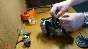 Как выставить зазор зажигания между катушкой и магнето при сборке бензокосы