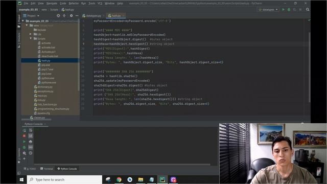 Hashlib/Python: Using HASH functions MD5 and SHA256 смотреть онлайн