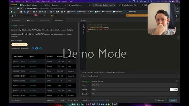 Rust vs Ruby – 3 vs 228 Мб RAM | Решаем LeetCode! #1 смотреть онлайн