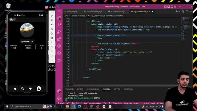 Build a Social Media App in React Native using Nodejs & MongoDB ( Day - 6) смотреть онлайн