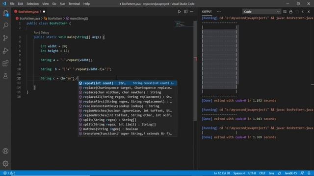 One Line Coding like for pros [CREATING BOX PATTERN] смотреть онлайн