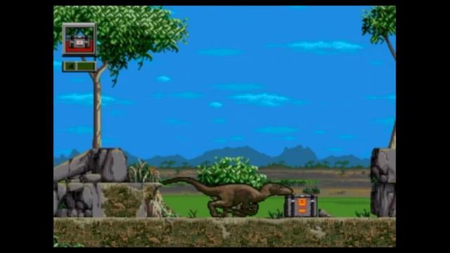 Sega Mega Drive 2 (Smd) 16-bit Jurassic Park Rampage edition Raptor Stage 2 Savanna / Саванна смотреть онлайн