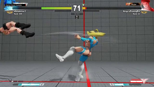 Street Fighter V POONGKO (CAMMY) VS EBIUMINO1 (R. MIKA) RANKED MATCH - VER 1.01 HD