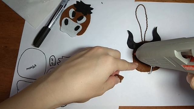 Бык из фетра своими руками, мастер класс смотреть онлайн