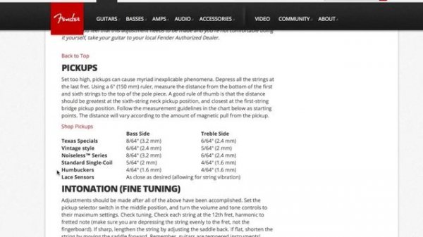 Правильная высота звукоснимателей на электрогитаре