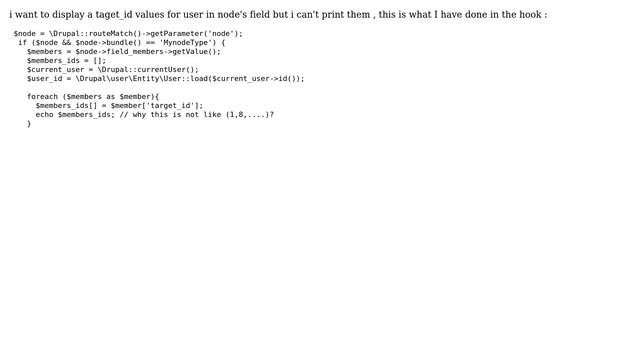 Drupal: Getting a target_id value for for users in particular node drupal 8 смотреть онлайн
