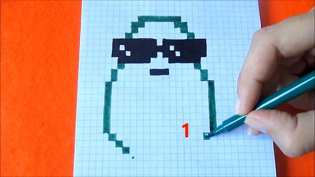 Как рисовать Авокадо в очках по клеточкам Пиксель арт How to draw Avocados with glasses Pixel Art смотреть онлайн