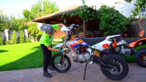 Школьник на Питбайке застрял в болоте!!!Test Drive The Cross Bike.Quad bike or Pitbike ?