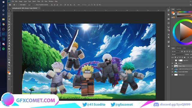 ROBLOX GFX TUTORIAL: Anime Thumbnail | GFX COMET [PART 1] смотреть онлайн