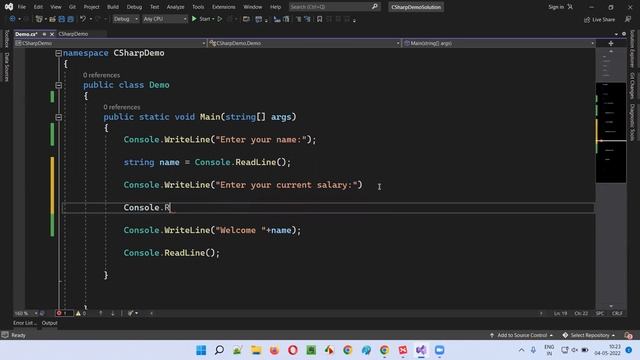 Collecting User Input using ReadLine() (C#.Net - Session 49) смотреть онлайн