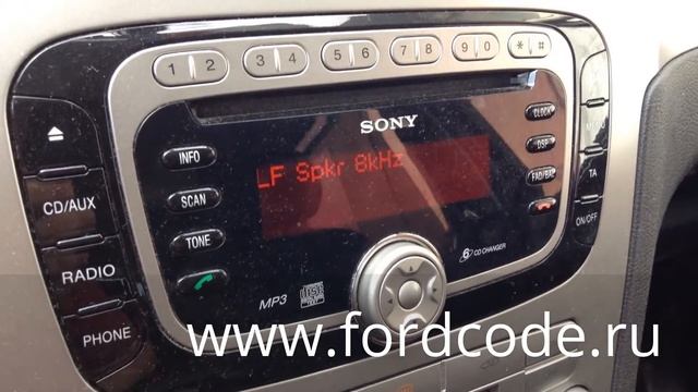 Проверка работы динамиков магнитолы Ford Sony смотреть онлайн