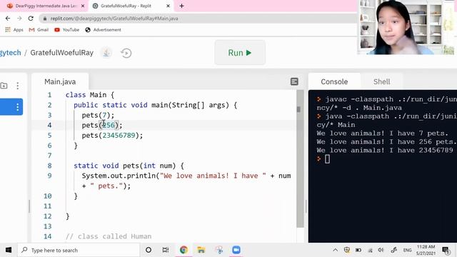 DearPiggy's Intermediate Java - Taking Parameters in a Method смотреть онлайн