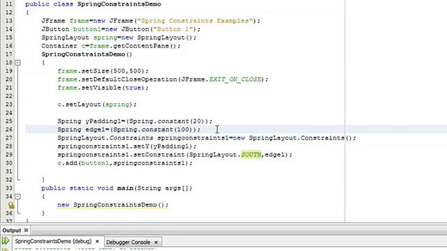 Java Programming Tutorial -SpringLayout.Constraints-13- public void setConstraint(String edgeName , смотреть онлайн