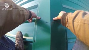 ✓Гараж из сэндвич-панелей | Монтаж конька | Установка конька [Строй-Фрост]