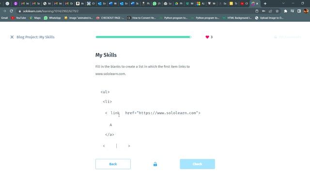 Blog Project: My Skills |14.1|HTML Basics|SOLOLEARN Answer смотреть онлайн
