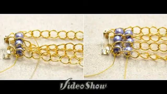Браслет из бусин и цепочки мастер-класс.The bracelet beads and chains master-class смотреть онлайн