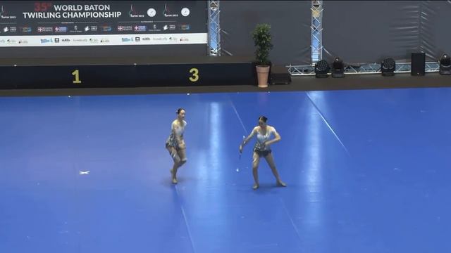 Hino/Watanabe (JPN) Youth pair final World Baton Twirling Championship Turin 2022 смотреть онлайн
