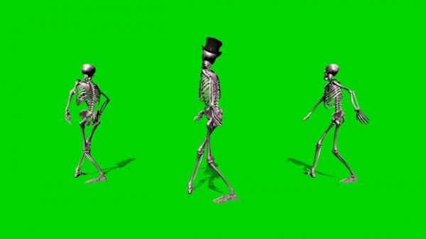 Skeletons Dancing #2 / Green Screen - Chroma Key