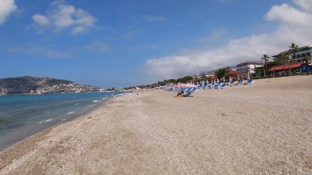 Turkey Alanya Keykubat beach. Walk and view from DRONE смотреть онлайн
