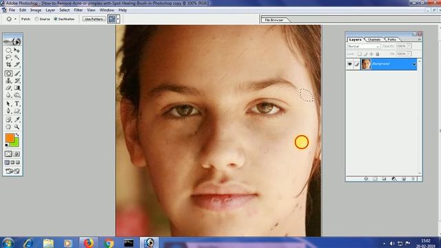 how to remove pimples on face in telugu by using patch tool in photoshop] смотреть онлайн