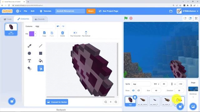 Axolotl Scratch Game | How to Spawn / Clone Anything in Scratch | Scratch Programming Tutorial смотреть онлайн