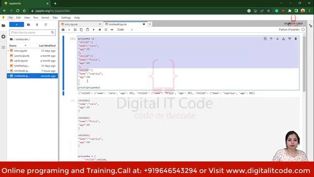 Nested dictionary in Pyhon || Learn how to create nested dictionary in Python with Priyanka Arora смотреть онлайн
