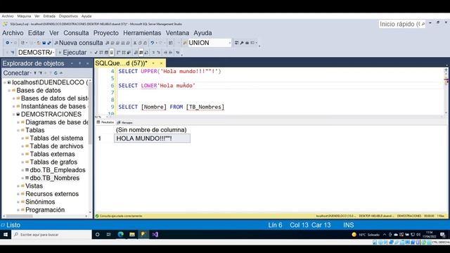 SQL Convertir en Mayúsculas y/o minúsculas textos con UPPER y LOWER смотреть онлайн