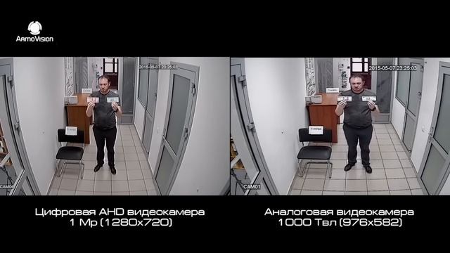Сравнение аналоговой камеры 1000 Твл и цифровой AHD камеры. Тест записи смотреть онлайн