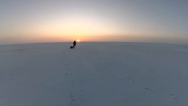 На окуня на мотособаке.  пос  Морское.  Январь 2019