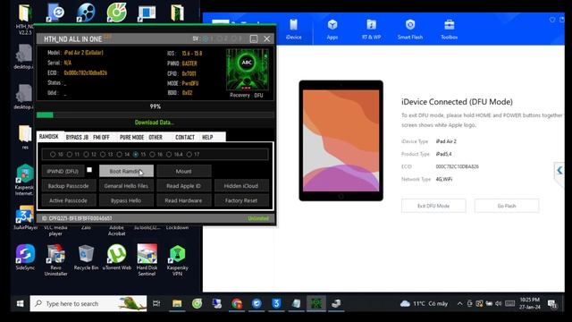 HTH_ND V2.2.5 - Bypass Hello - iPad Air2 (IOS 15.8) смотреть онлайн