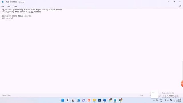 pg_restore: [archiver] did not find magic string in file header POSTGRES | POSTGRESQL смотреть онлайн